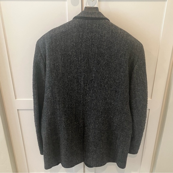 Vintage Harris tweed jacket grey 46L - Picture 2 of 4